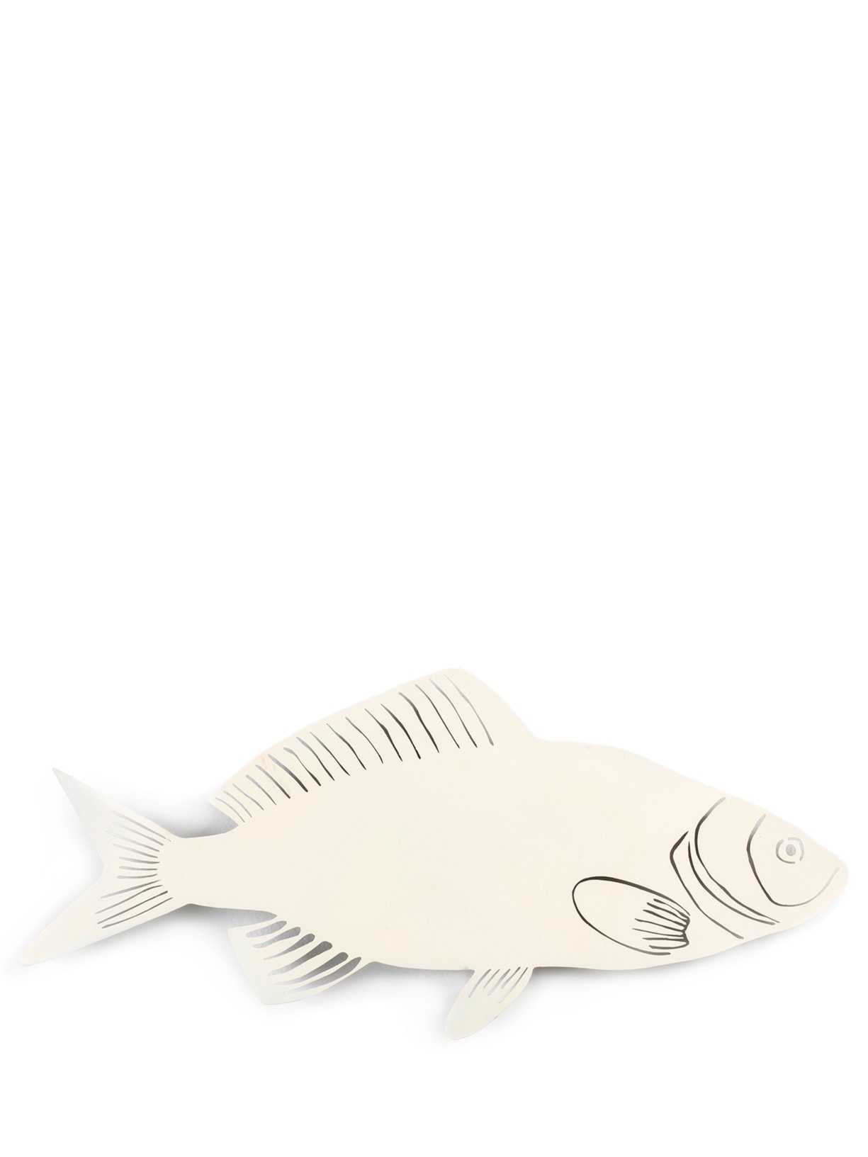 Escultura De Parede Peixe - Branco
