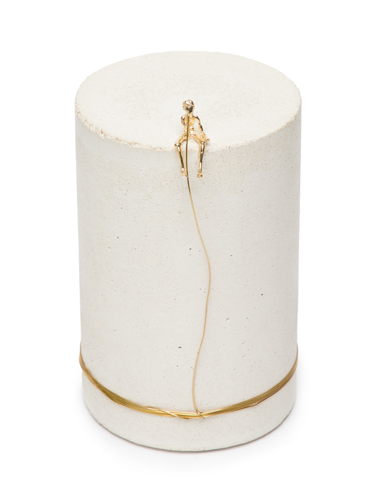 Escultura N5 Série Pescador Dourado Iludi Design