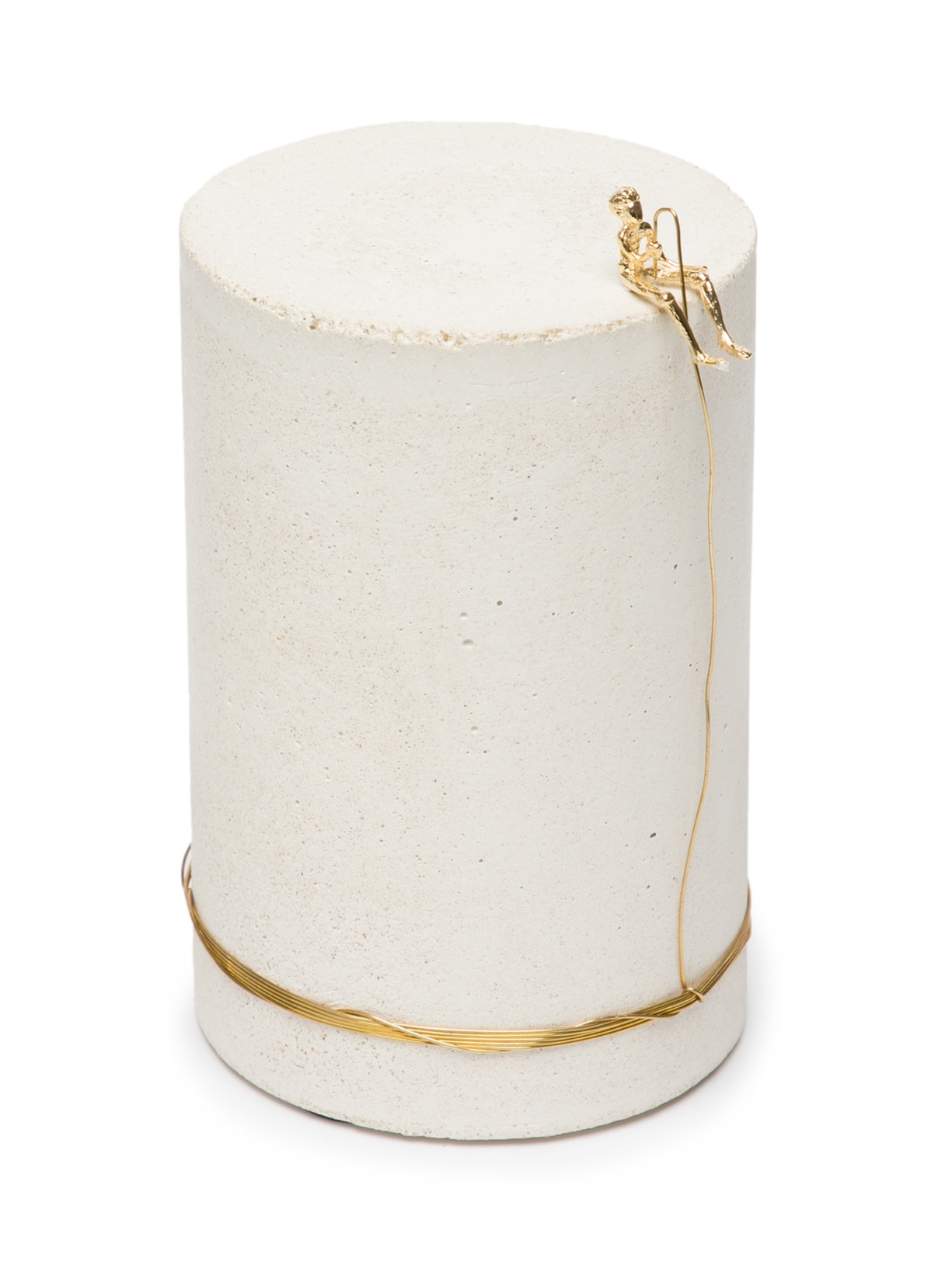 Escultura N5 Série Pescador - Dourado