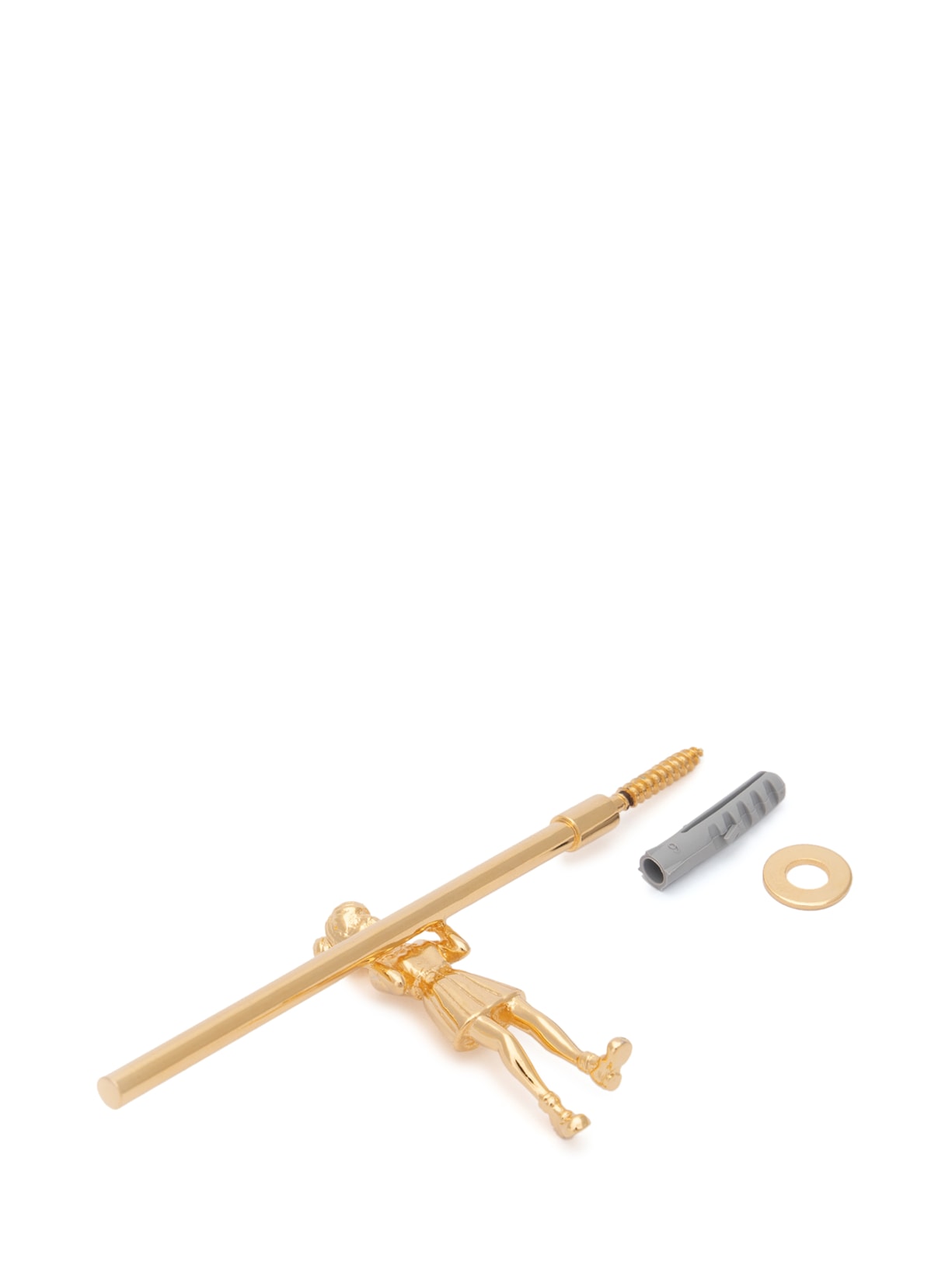 Escultura Parafuso Menina Curiosa Dourado Nara Ota Design