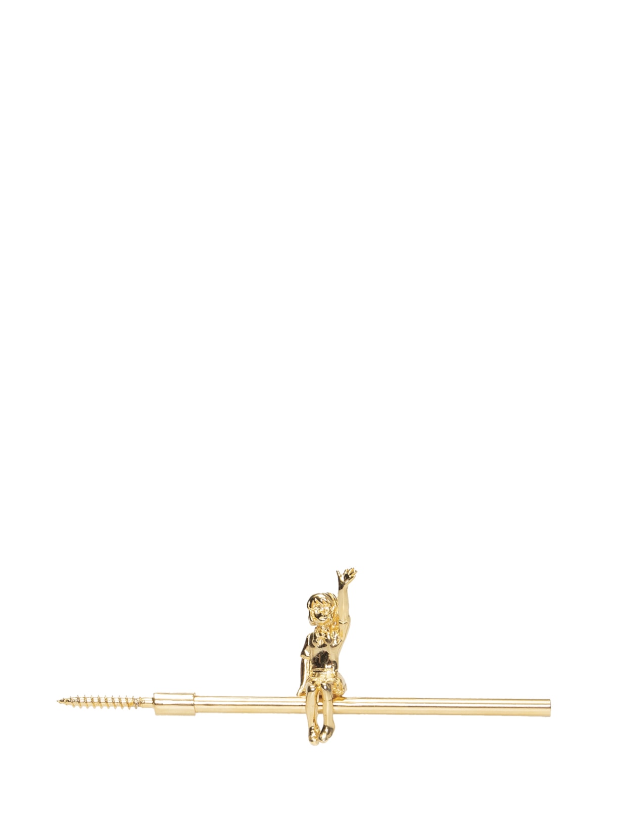 Escultura Parafuso Menina Tchau - Dourado