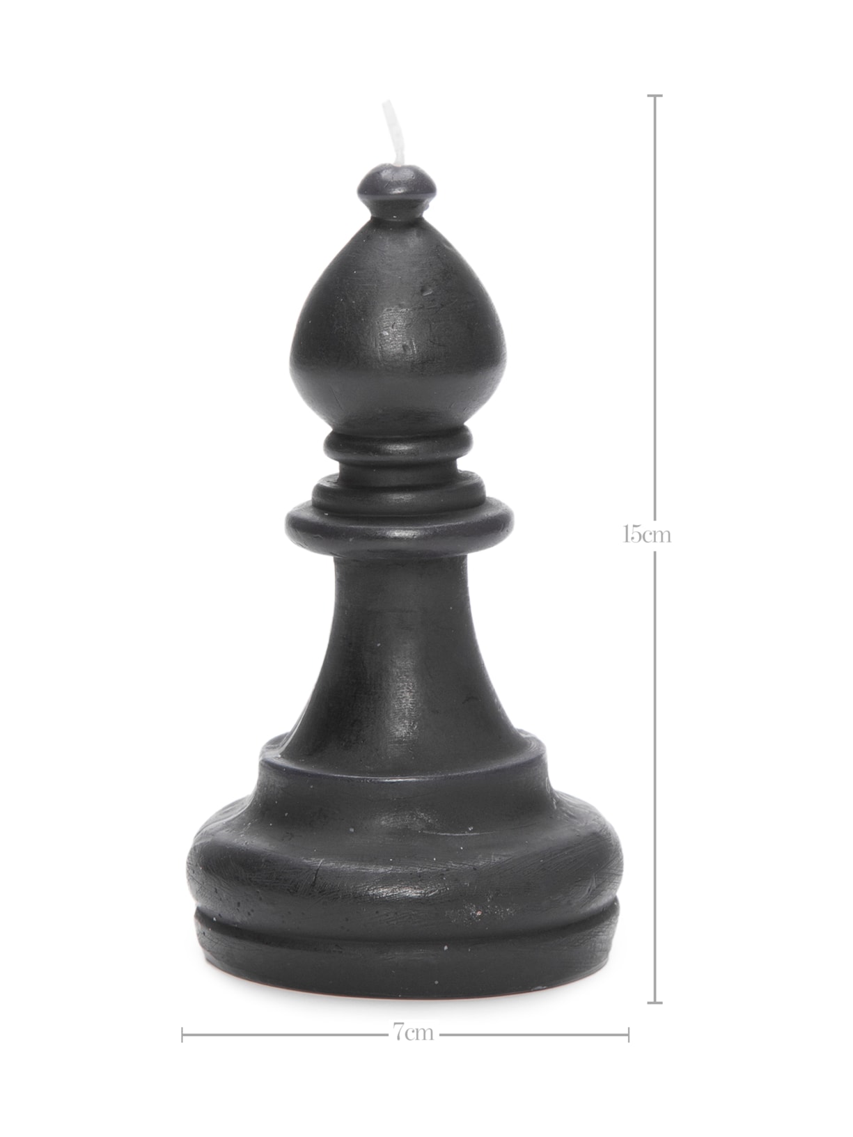 Escultura Vela Bispo 1 Peça Preto '2Home