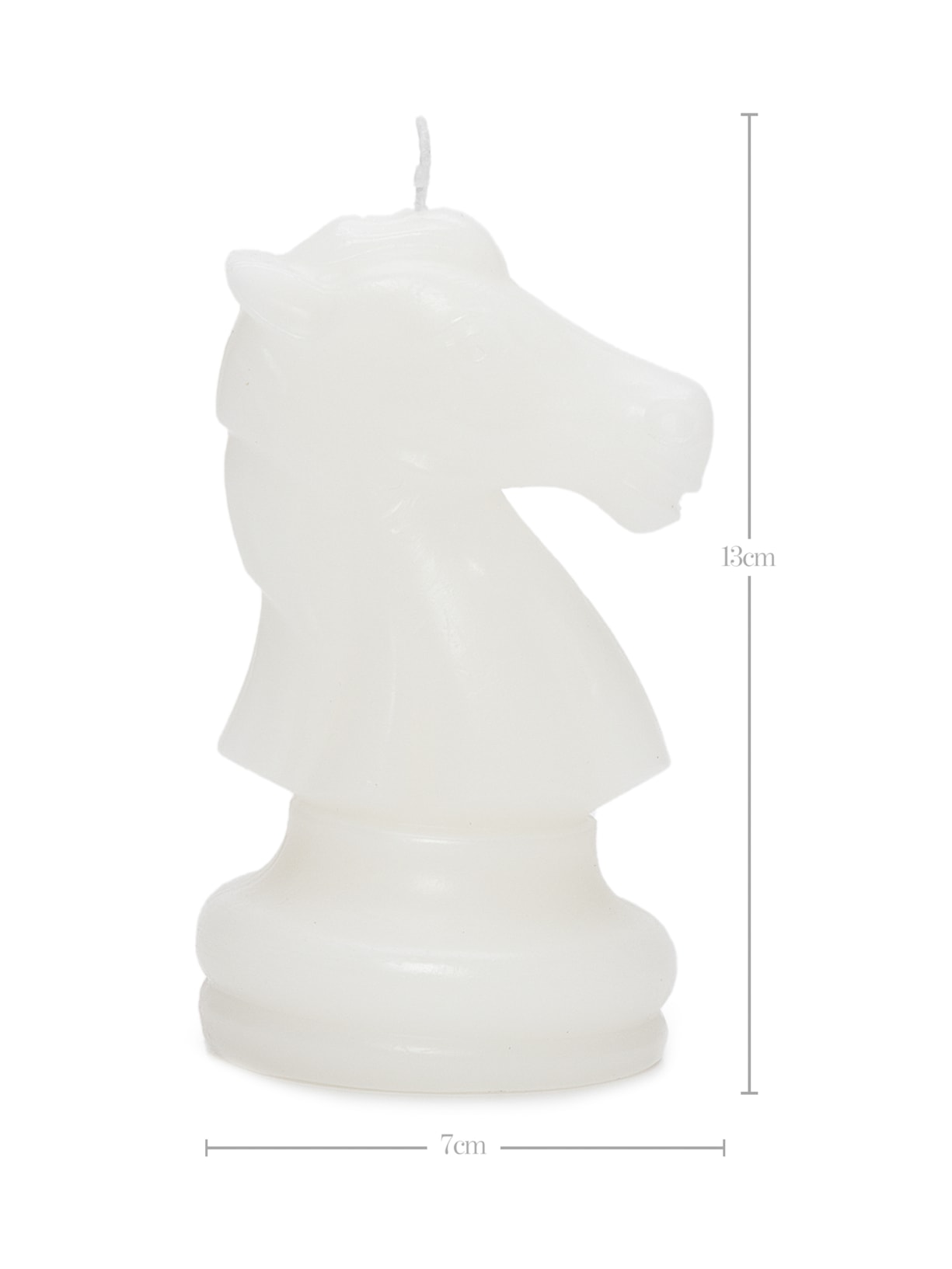 Escultura Vela Cavalo 1 Peça Branco '2Home