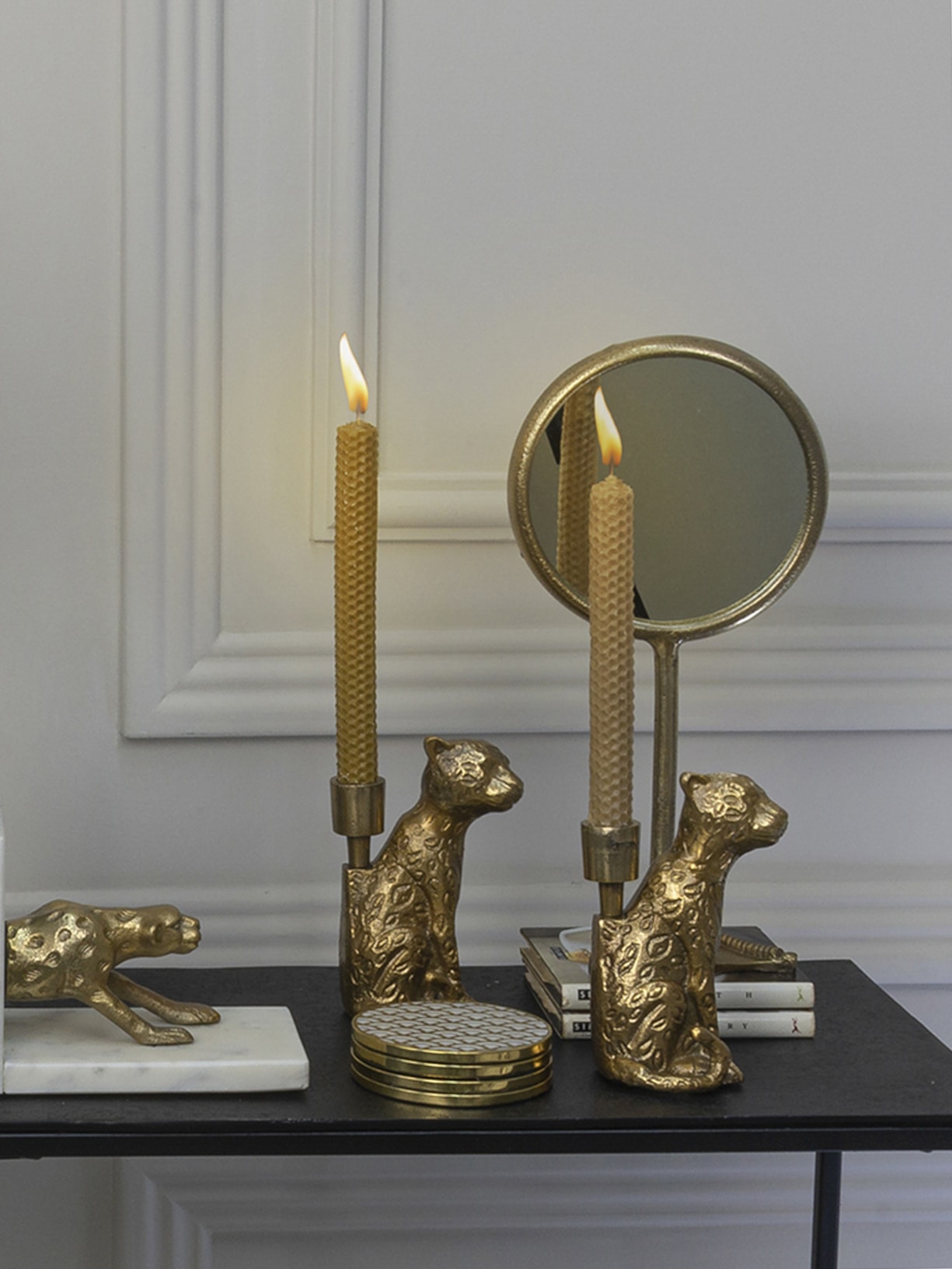 Espelho Duck Dourado Blue Gardenia