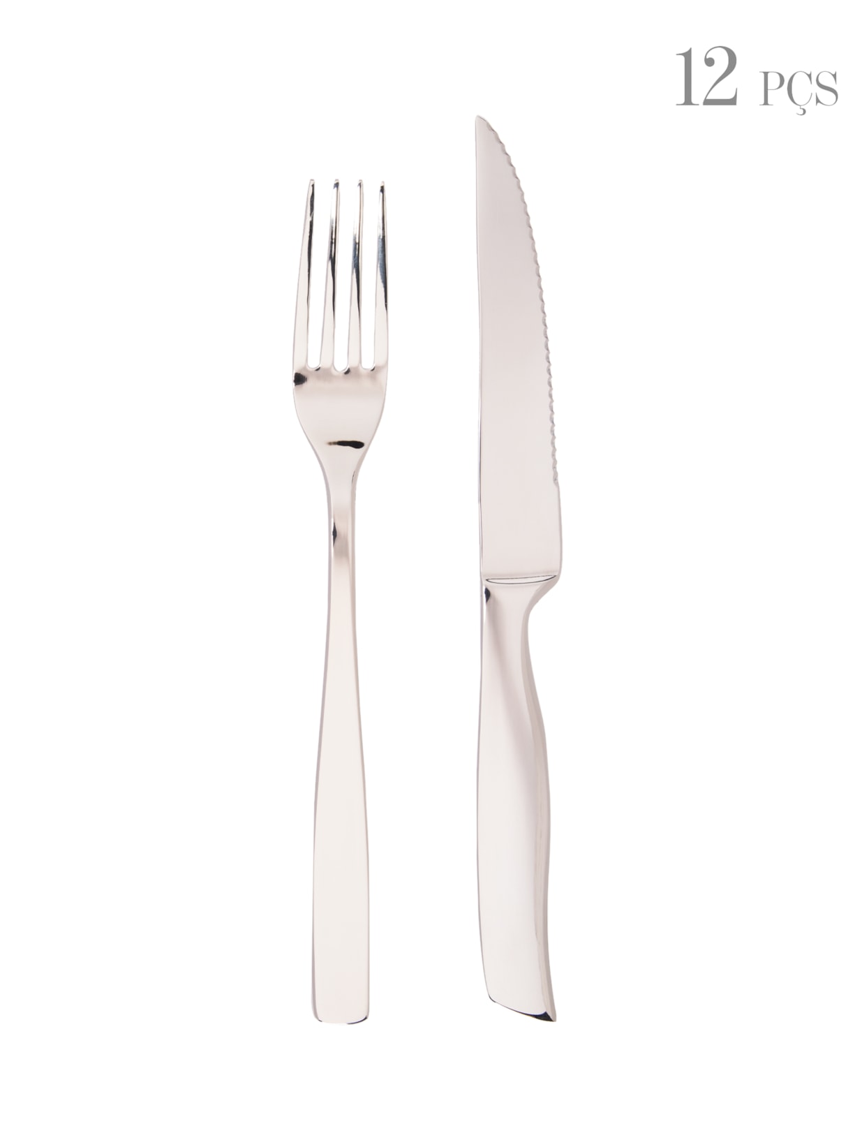 Faqueiro Wish 12 Peças Em Aço Inox - Prata