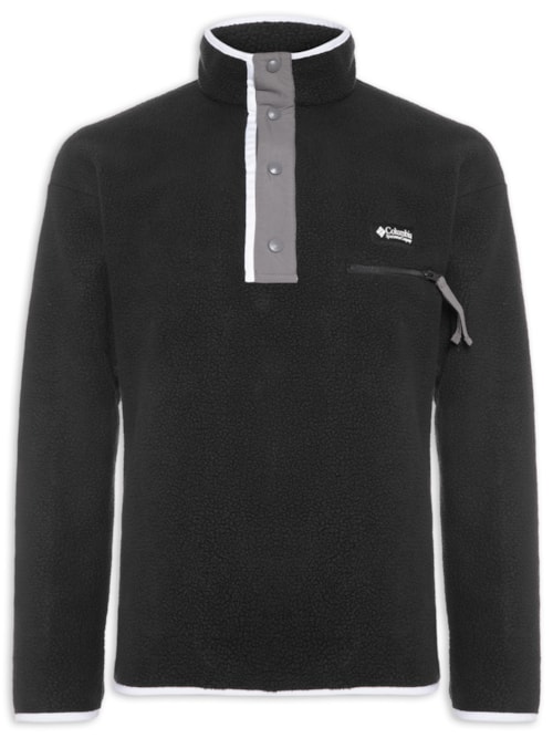 Fleece Masculino Helvetia com Botão – Preto