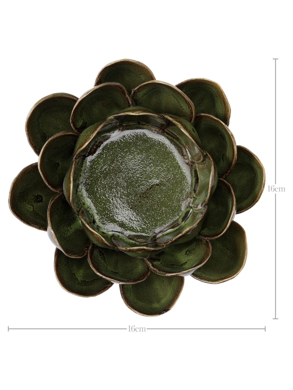 Flor Decorativa Em Cerâmica 1 Peça Verde '2Home