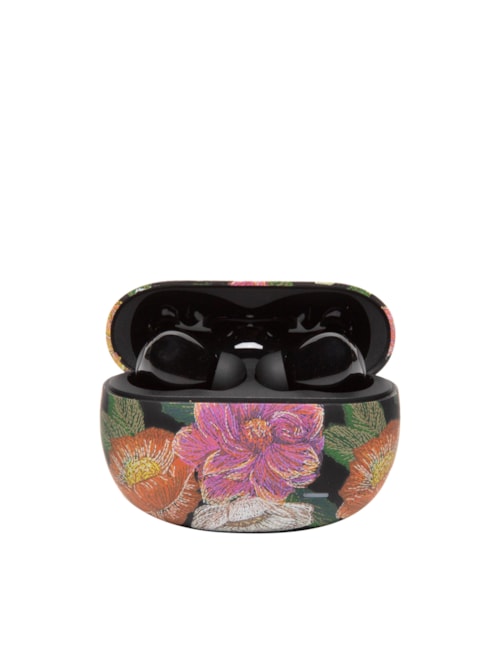 Fone Sem Fio Floral Paraíso – Preto