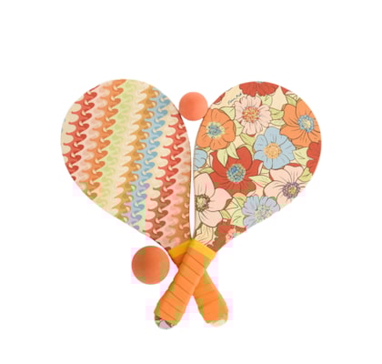 Frescobol Floral Carolina - Laranja