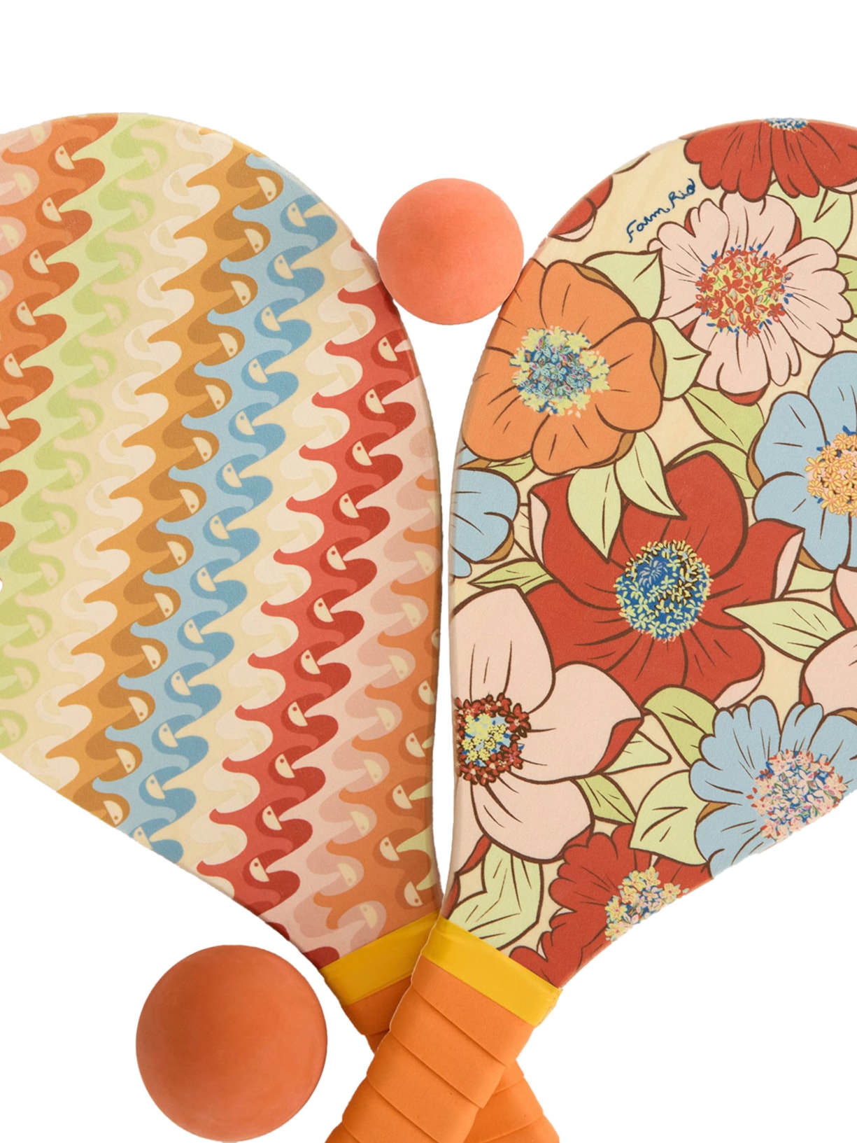 Frescobol Floral Carolina Laranja Farm Etc