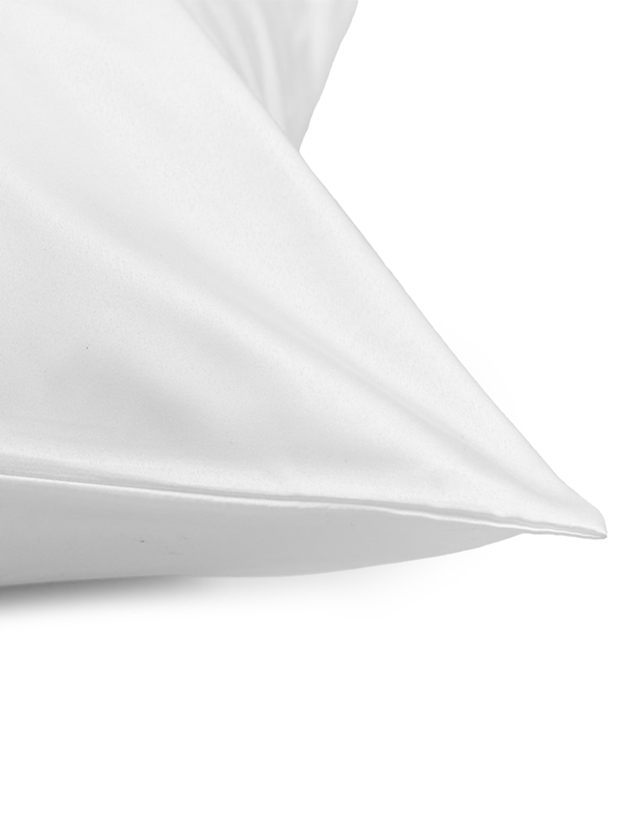 Fronha King Cetim Vegana Branco Blue Gardenia