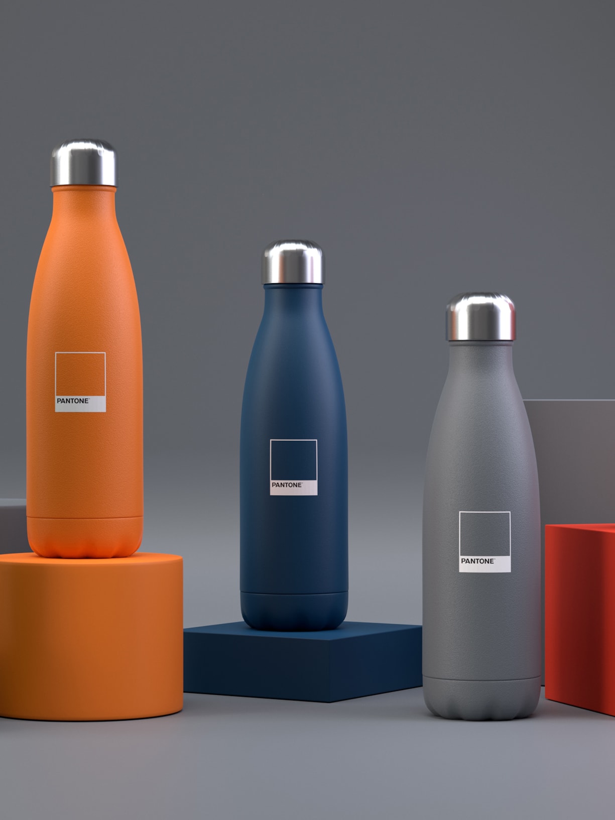 Garrafa Chip Em Aço Inox 500 ml Azul Kouda