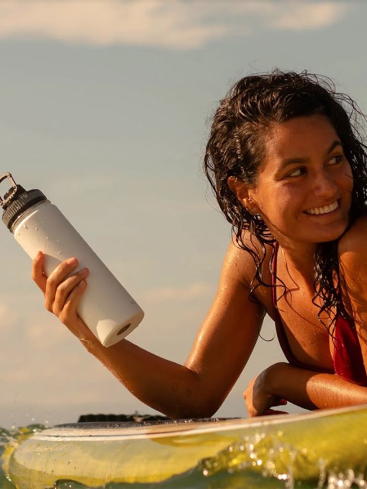 Garrafa Classic Em Aço Inox 660 ml Branco Kouda