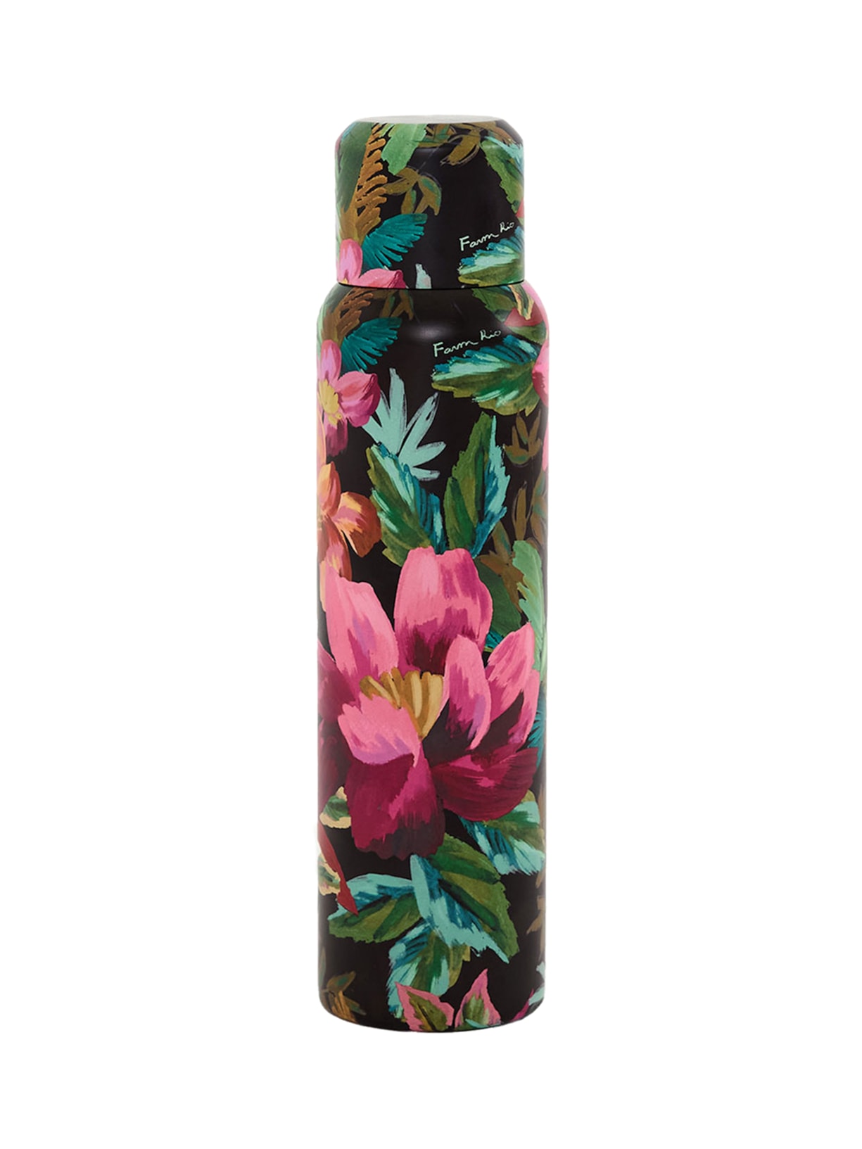 Garrafa de Café Feminina Painted Flowers Preto Farm Etc