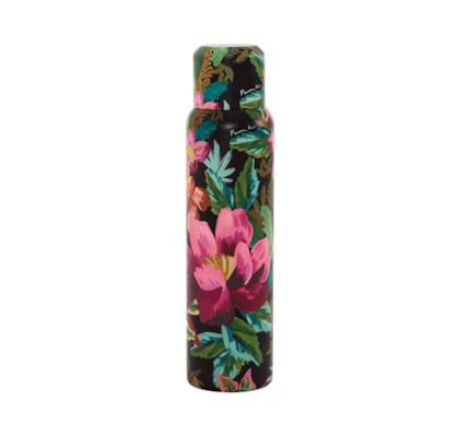 Garrafa de Café Feminina Painted Flowers - Preto