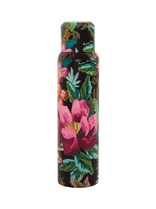 Garrafa de Café Feminina Painted Flowers - Preto