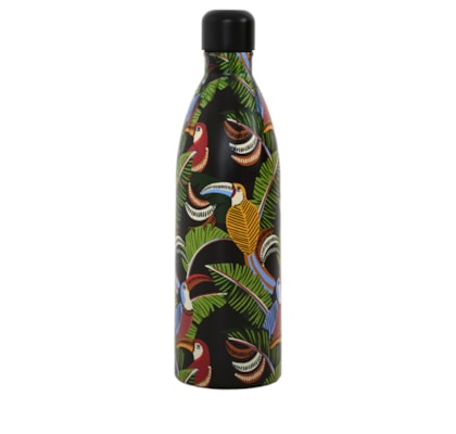 Garrafa Glub Glub 1L Folhagens - Preto