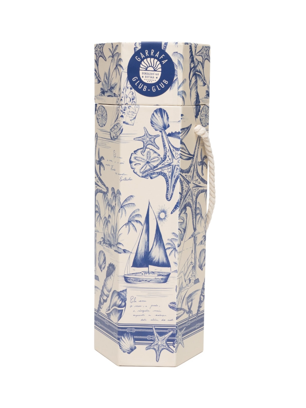 Garrafa Glub Glub 500ML Aventureiro Azul Farm Etc