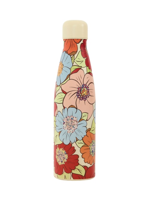 Garrafa Glub Glub 500ML Floral Carolina - Branco