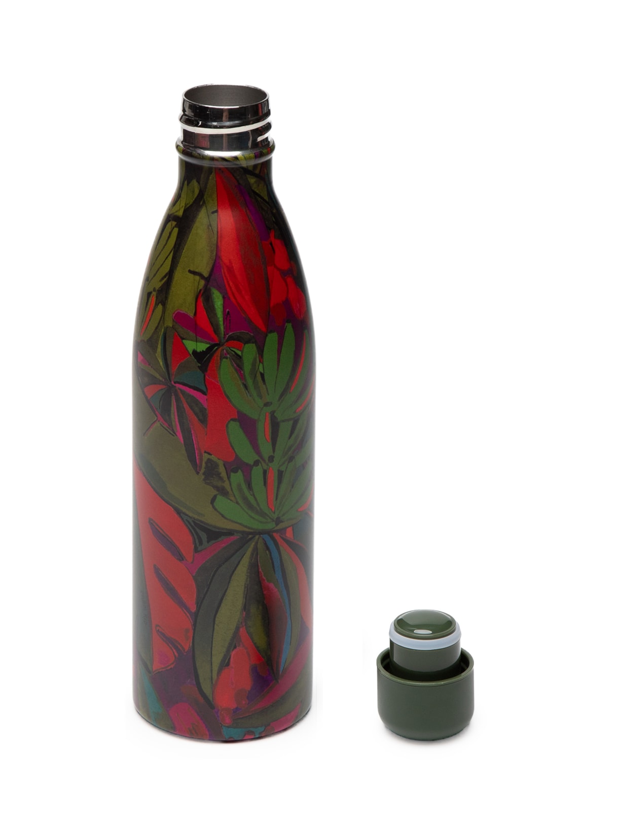 Garrafa Glub Glub 750ml Folhagem De Banana Verde Farm Etc