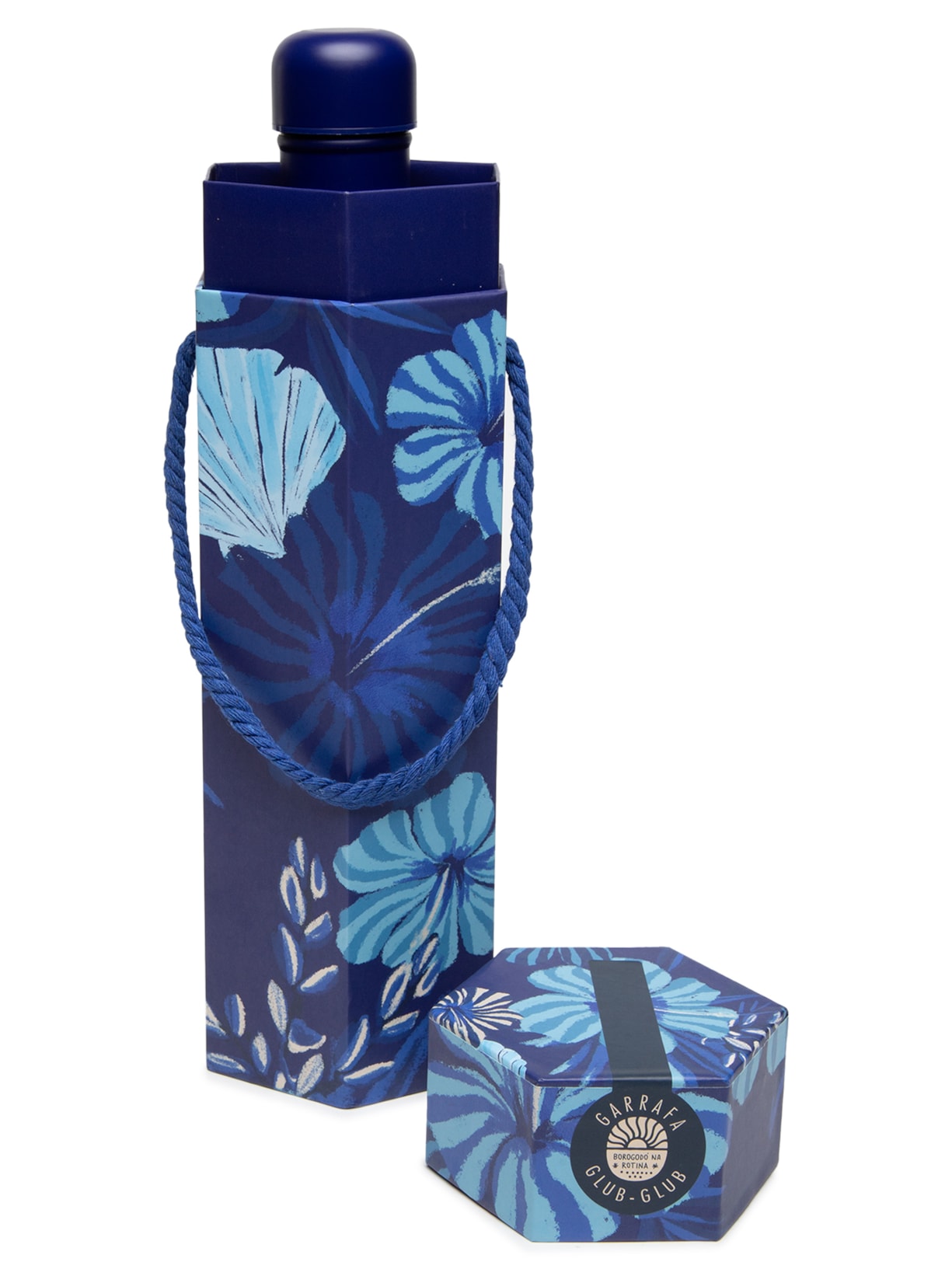 Garrafa Glub Glub 750ML Hibisco Do Mar Azul Farm Etc