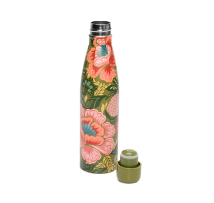 Garrafa Glub Glub Lenço de Flor 500ml - Verde