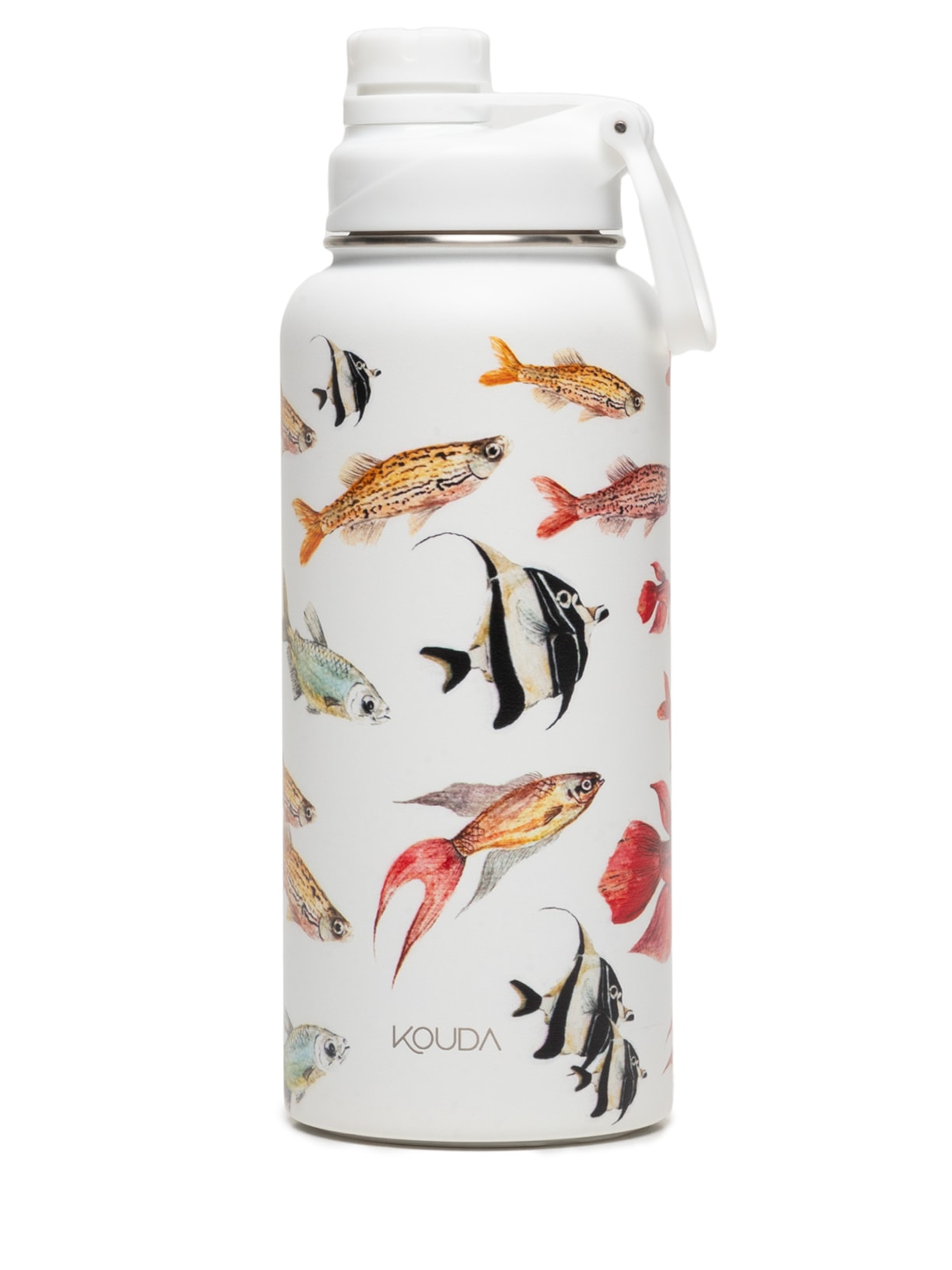 Garrafa Ladakn 960ML Peixes Clara Calmon - Branco