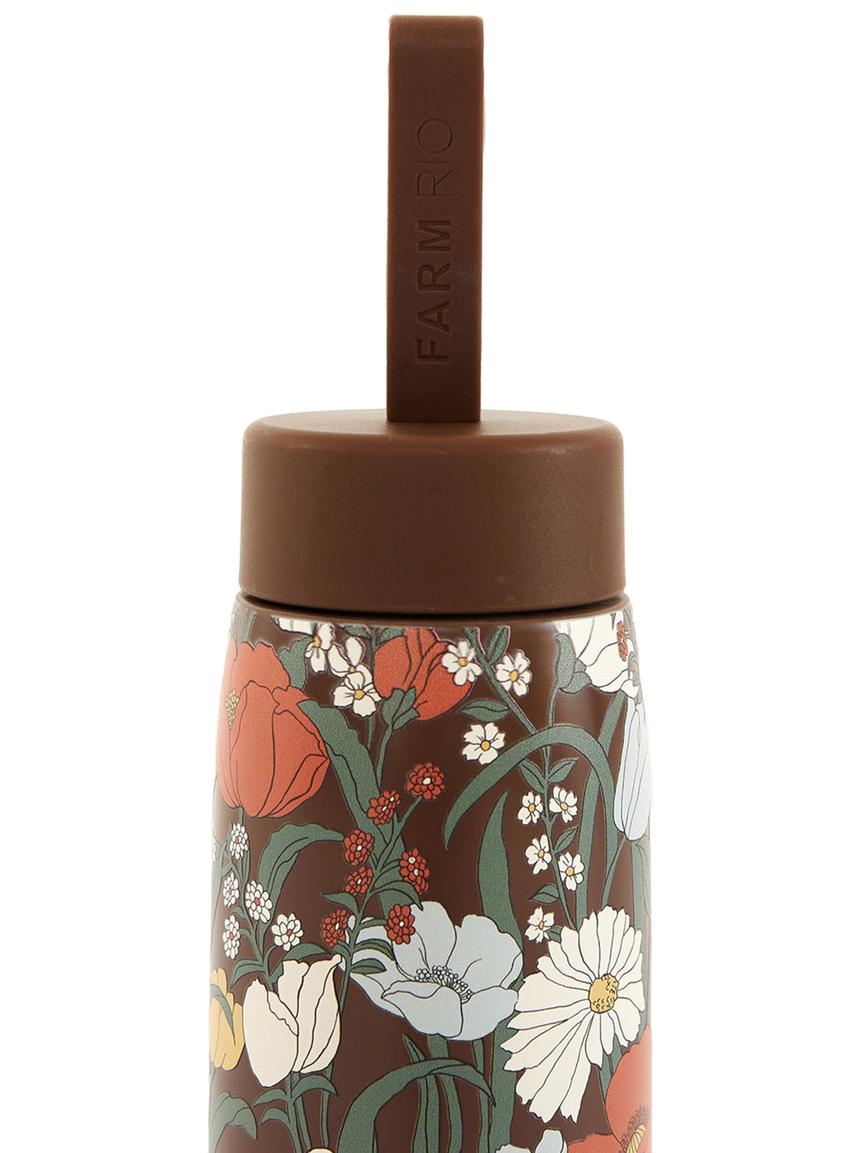 Garrafa Que Sede 500 ML Floral Bucólico Marrom Farm Etc