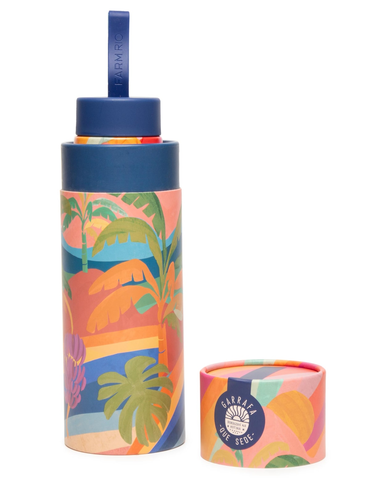 Garrafa Que Sede 500ML Brasil De Cor Rosa Farm Etc