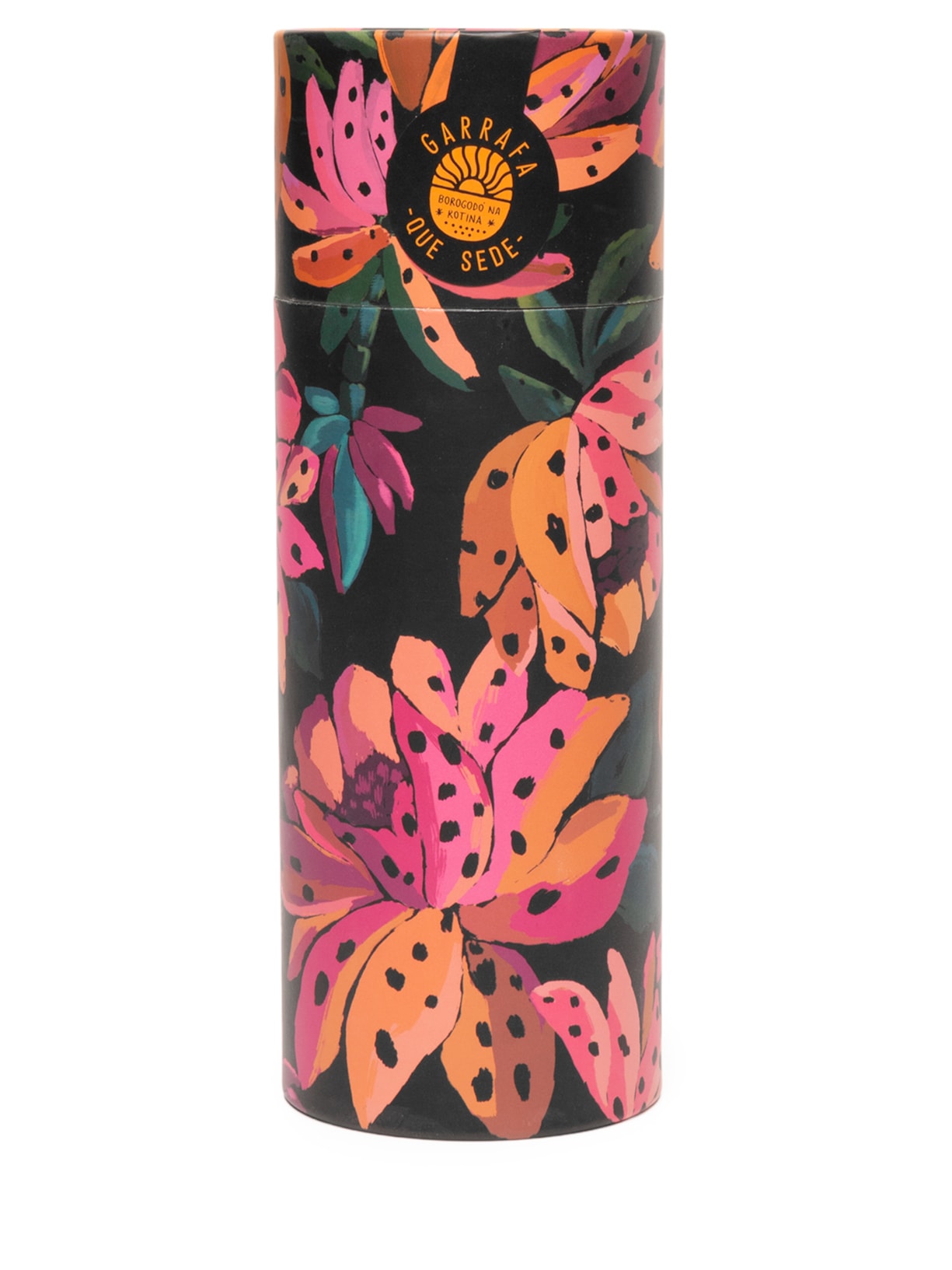 Garrafa Que Sede 500ML Flor De Banana Preto Farm Etc