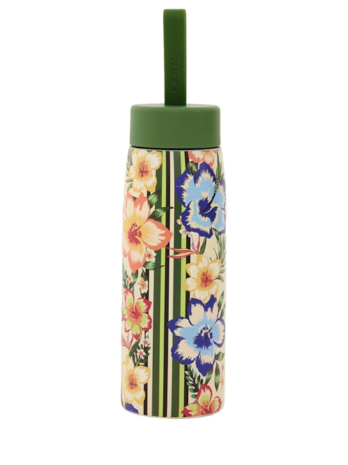 Garrafa Que Sede 500ML Floral Tropical - Verde