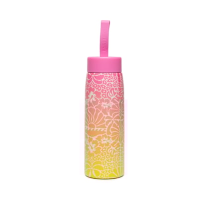 Garrafa Que Sede 500ML Sunset Yoga - Rosa