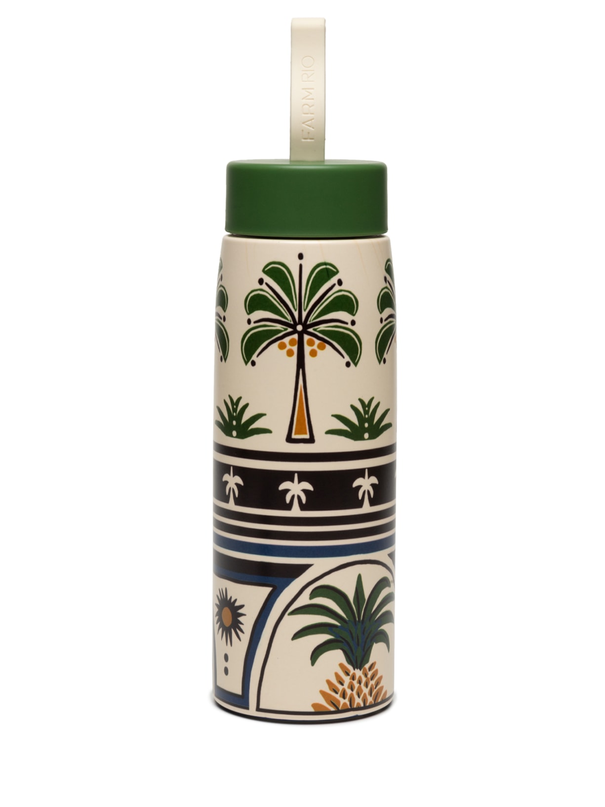 Garrafa Que Sede 750ML Jardim Tropical - Branco