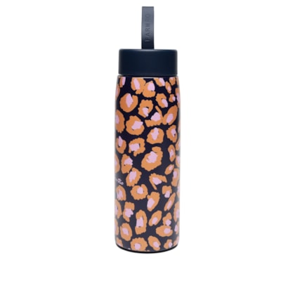 Garrafa Que Sede 750ml Leopard Pop - Azul