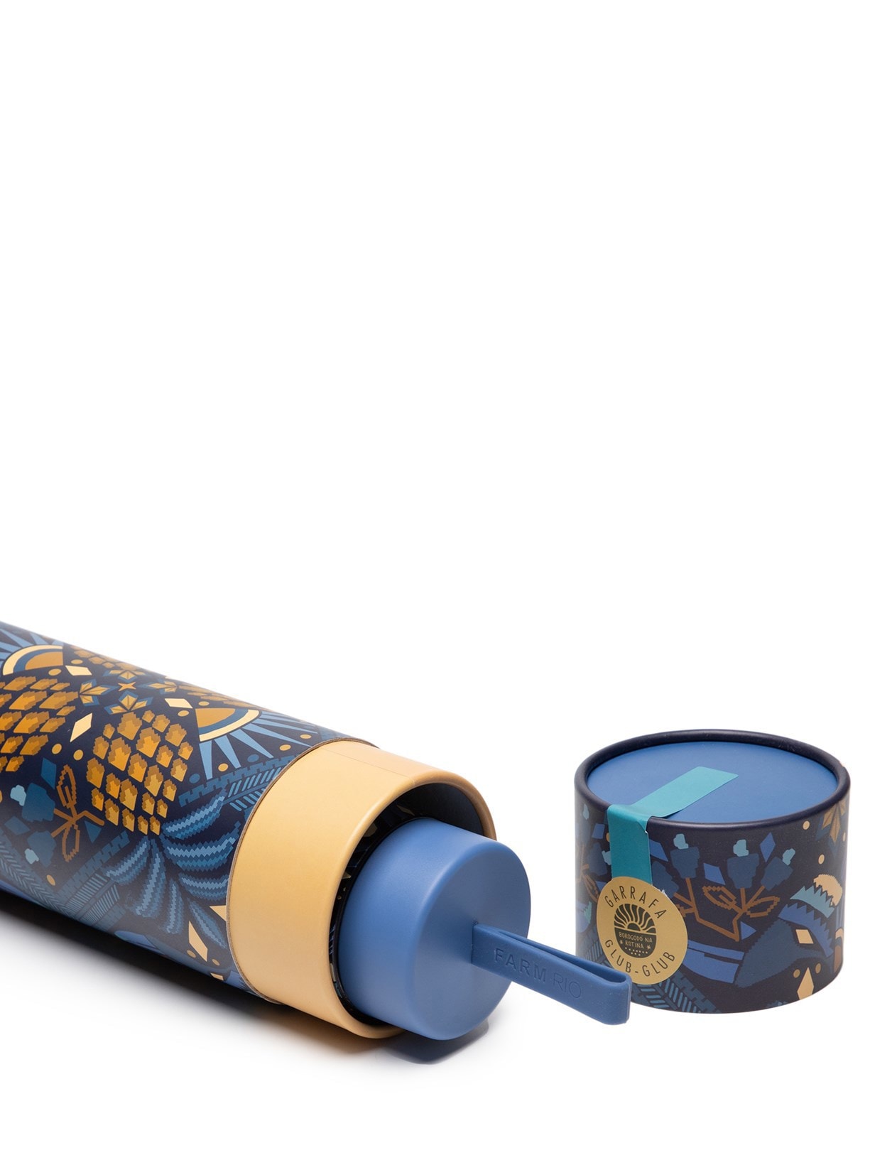 Garrafa Que Sede Lenço Magia Tropical 750 ml Azul Farm Etc