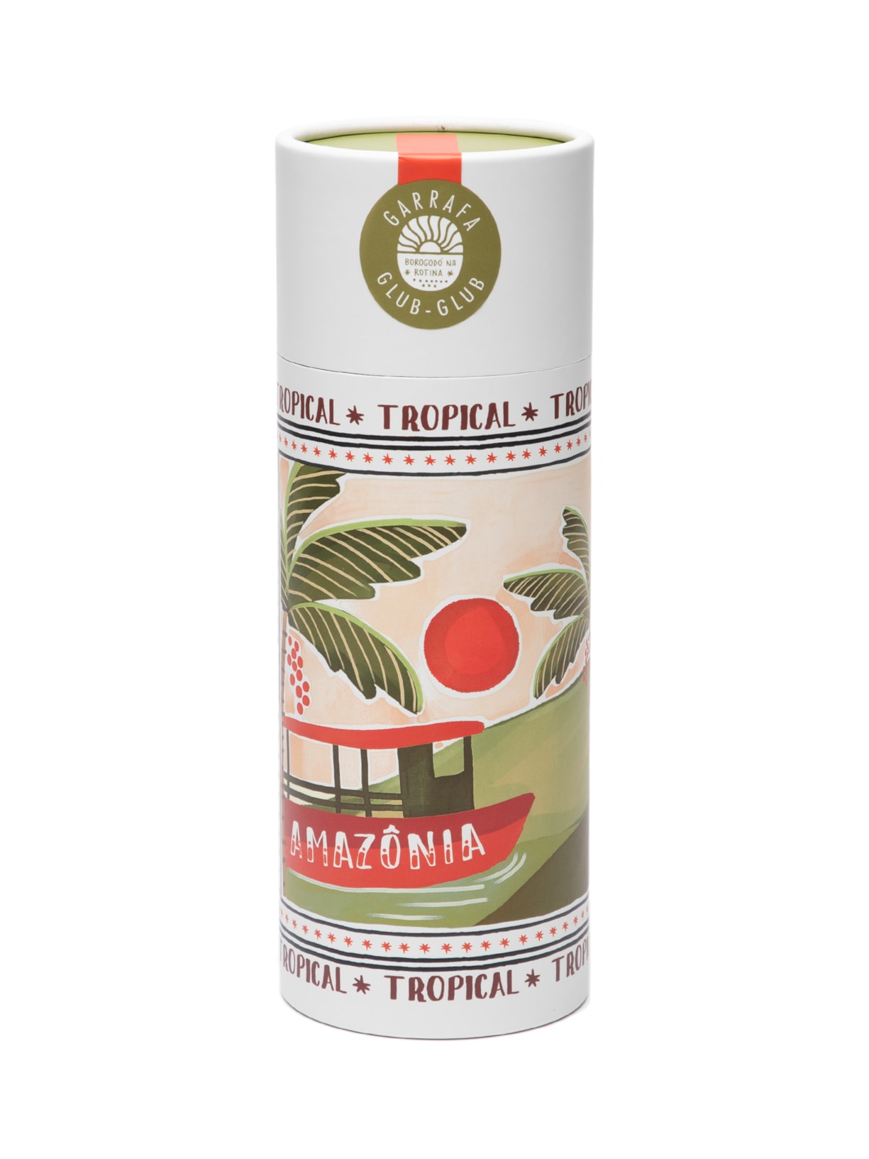 Garrafa Que Sede Revoada Tropical 500ml - Laranja