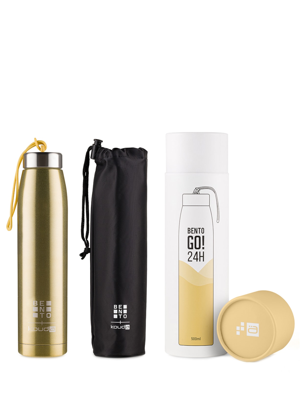 Garrafa Térmica 500ml Bento Go! Dourado Kouda