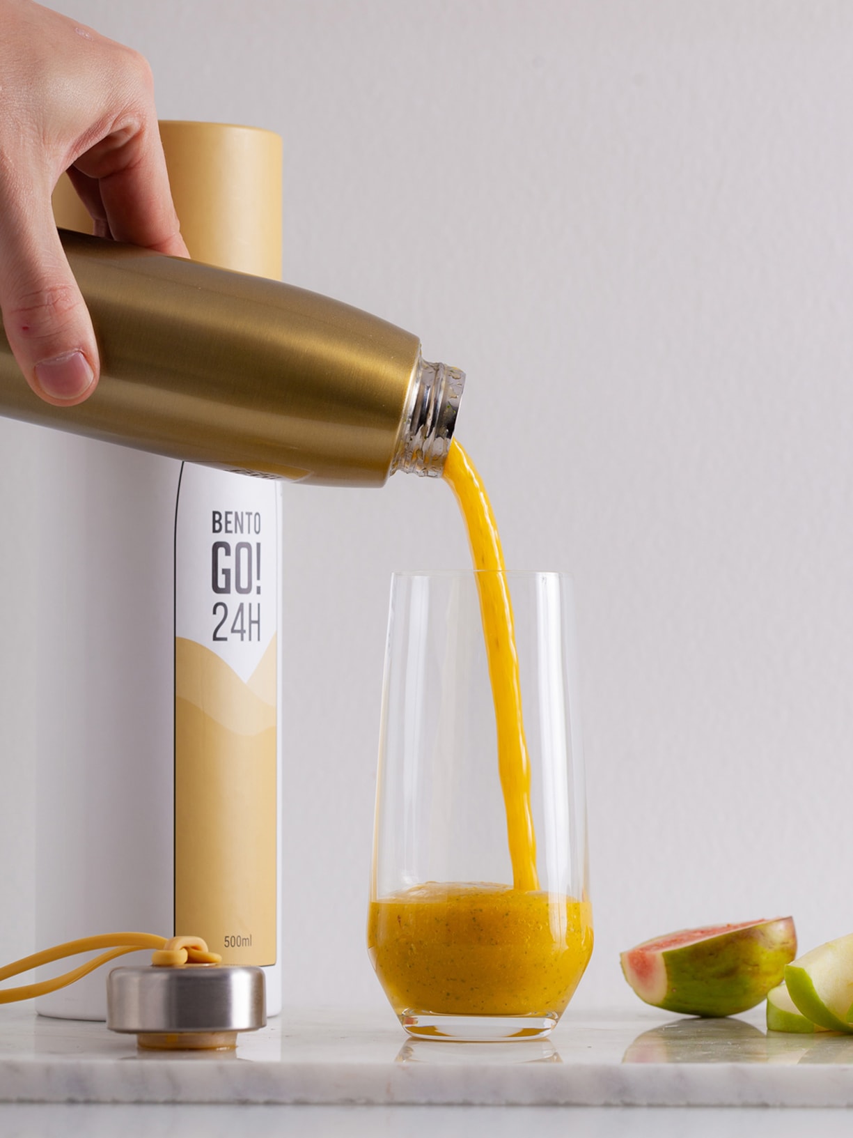 Garrafa Térmica 500ml Bento Go! Dourado Kouda