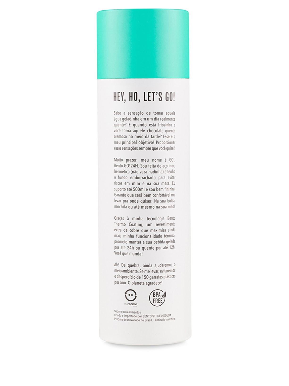 Garrafa Térmica 500ml Bento Go! Verde Kouda