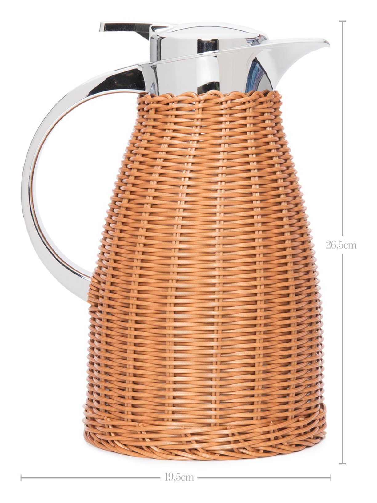 Garrafa Térmica Aço lnox Marrom Wolff