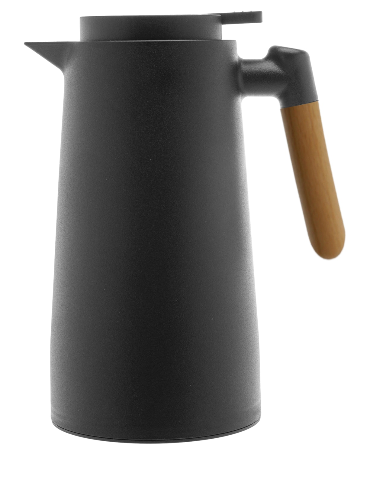 Garrafa Térmica com Cabo de Madeira e Termômetro 1L - Preto