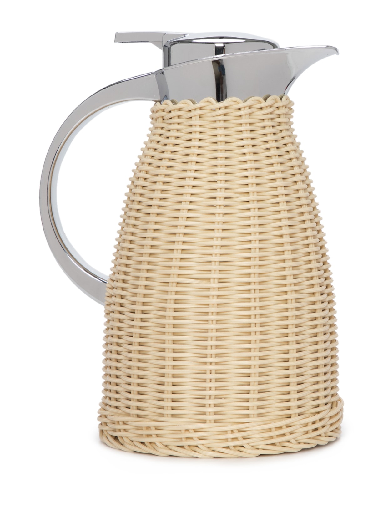 Garrafa Térmica De Aço Inox Com Rattan 1,5l - Bege