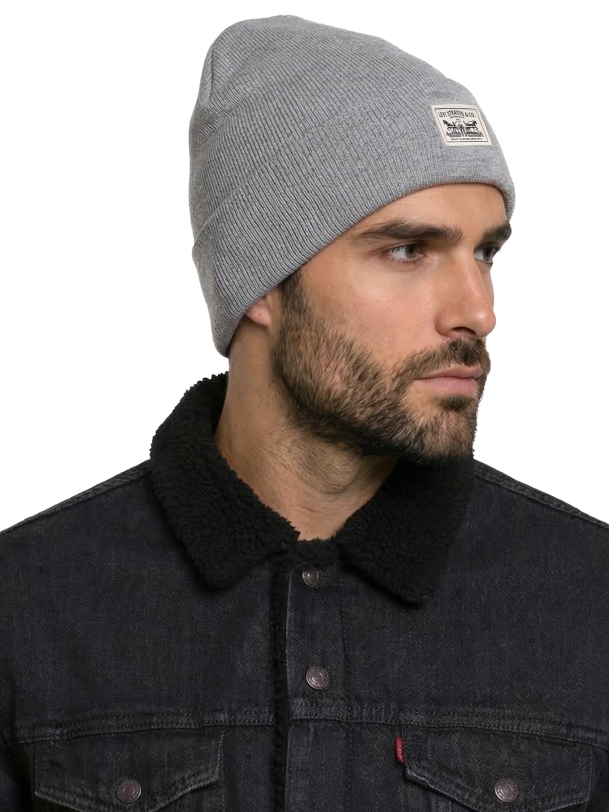 Gorro Masculino Com Patch Traseiro Cinza Levi's
