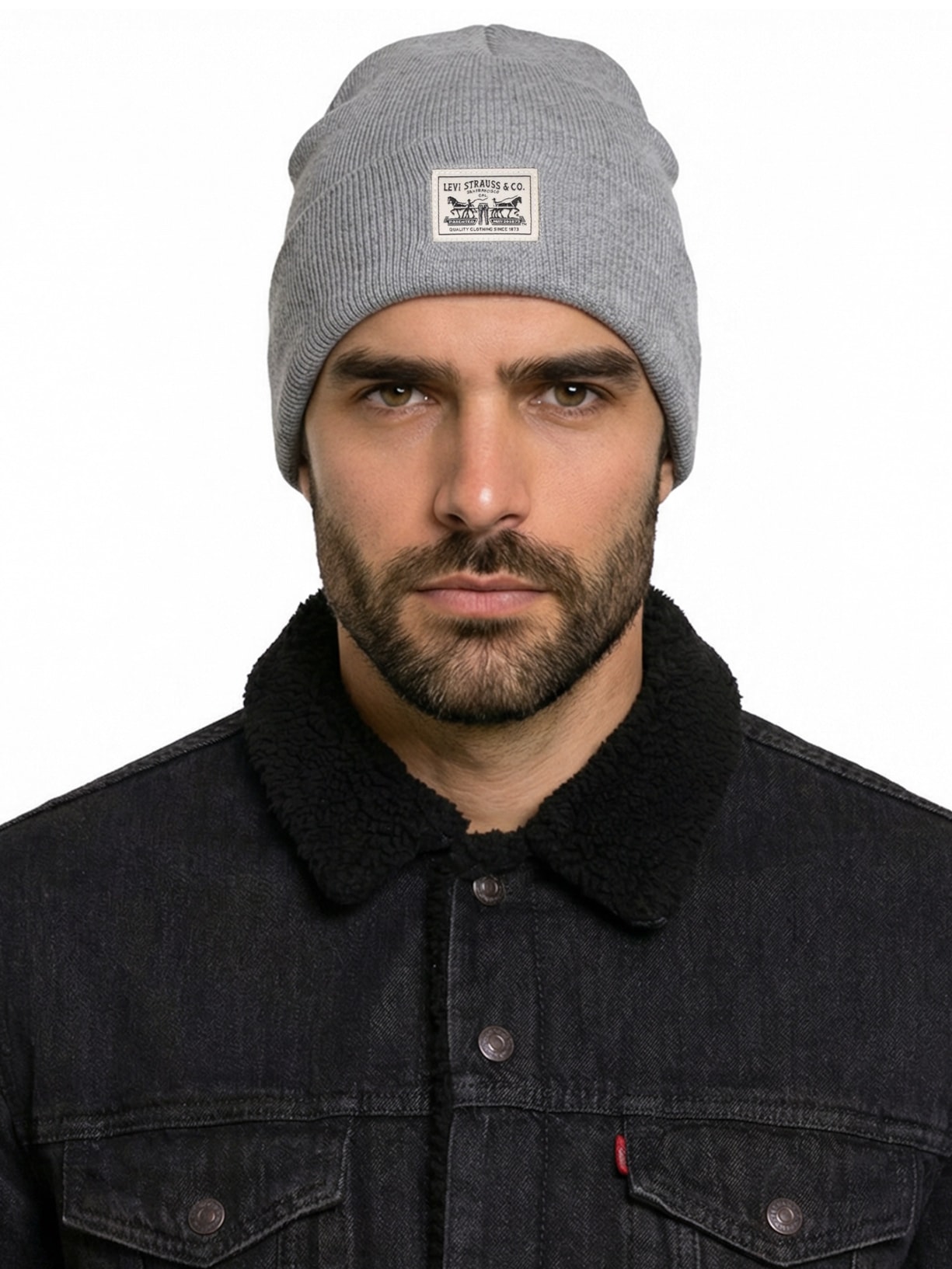 Gorro Masculino Com Patch Traseiro Cinza Levi's