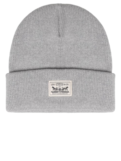 Gorro Masculino Com Patch Traseiro - Cinza