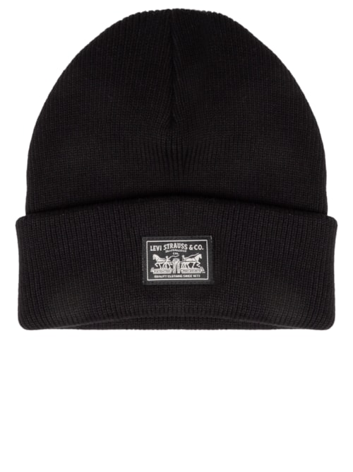Gorro Masculino Com Patch Traseiro - Preto
