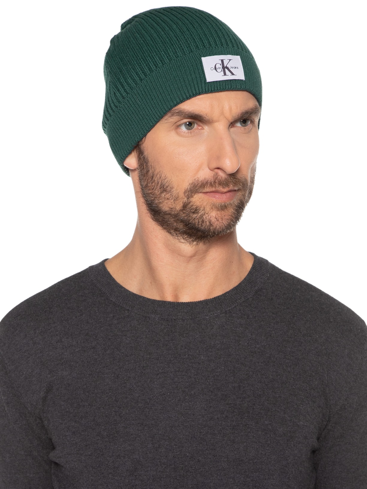 Gorro Masculino Etiqueta Verde Calvin Klein Jeans