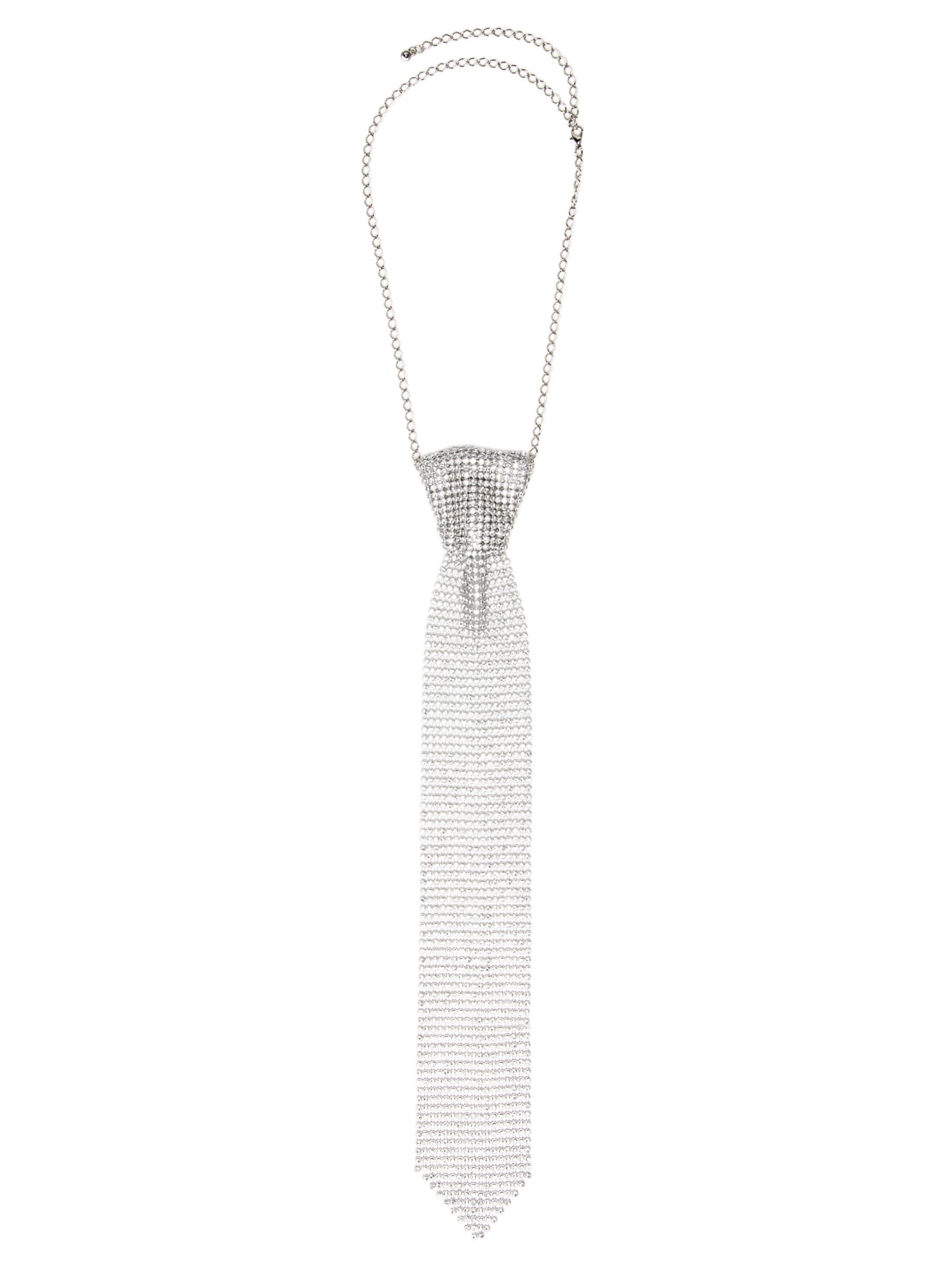 Gravata Feminina Cristal Prateado S2g + Piesse