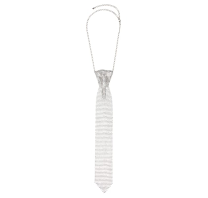 Gravata Feminina Cristal - Prateado