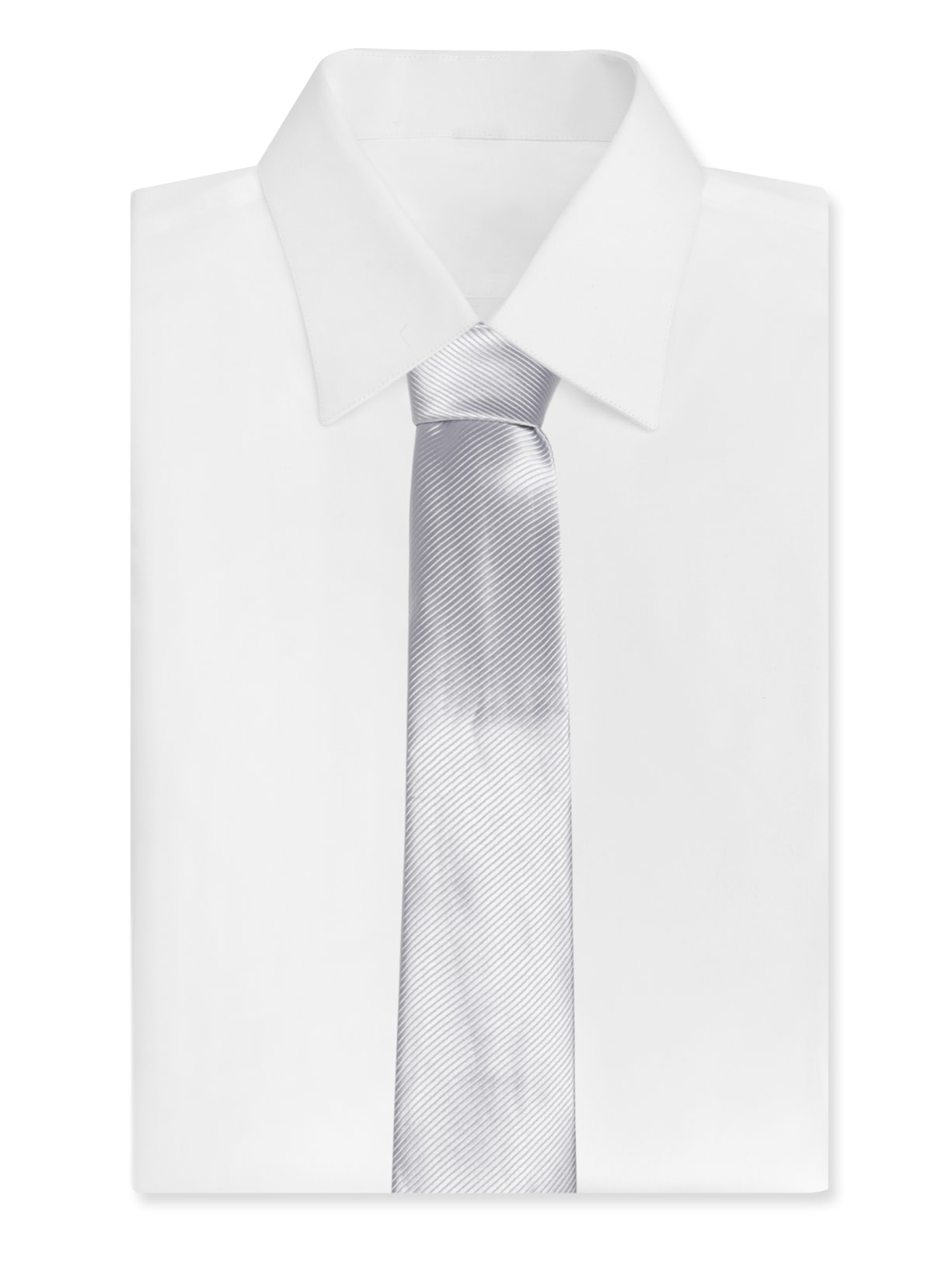 Gravata Masculina Maquineta Diagonal - Cinza